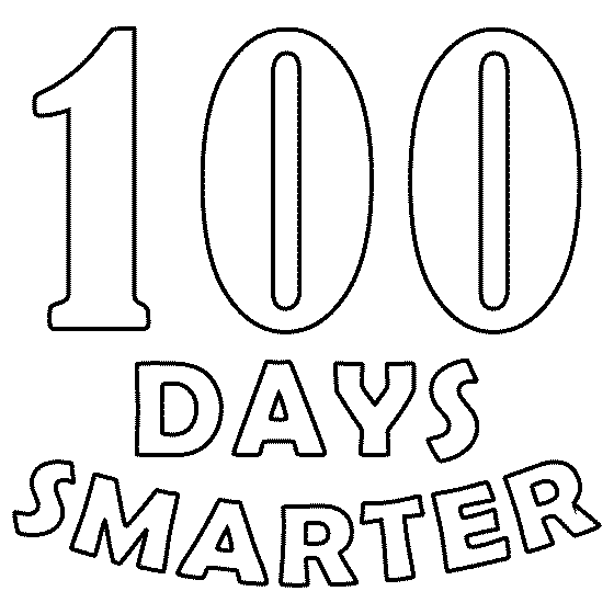 Free 100 Days Smarter Coloring Pages